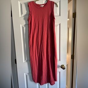 Z Supply coral maxi dress sz medium 100% cotton